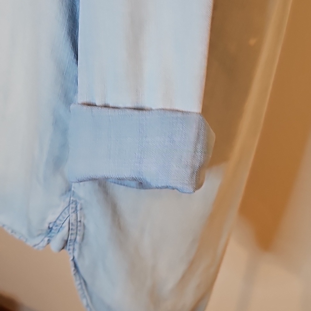 cloth & stone Light Blue Washed Denim Shirt - Picture 3 of 12